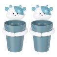 thumbnail image 1 of GOOHOCHY Juego de 2 vasos para cepillos de dientes para niños, bonito soporte de dibujos animados con vaso para baño infantil, almacenamiento de pasta de dientes para niños y niñas., 1 of 8