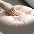 thumbnail image 4 of Adjustable Pink Vanity Stool, Swivel Vanity Chair for Makeup Room, Small Stool Chair for Vanity Bathroom Living Room, Round Ottoman Makeup Chair, PU Leather, 4 of 15