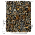 thumbnail image 2 of Boho Floral Waterproof Fabric Shower Curtain,Vintage Botanical Paisley Flower Waterproof Fabric Shower Curtain for Bathroom Curtains Bathtubs Hotel Shower Curtains with 12 Hooks Small 36x72in, 2 of 8