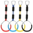 thumbnail image 1 of Labymos 4pcs Climbing Gymnastic Rings Obstacle Courses Gym Rings Swing Bar Rings for Kids Backyard Play Set Obstacle Slackline Kits, 1 of 7