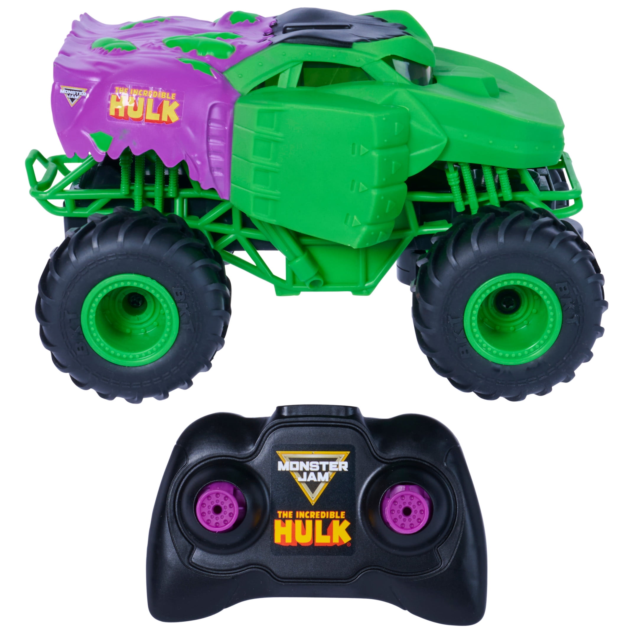 Monster Jam Marvel The Hulk RC Monster Truck, 1:24 Scale, for Kids Ages 4 and up