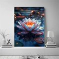 thumbnail image 2 of Mudket Framed,Zen Canvas Wall Art,Ready to Hang,Pink Floral Canvas Print,Botanical Wall Decor,for Bathroom Bedroom Living Room Decor - 12"L x 8"W, 2 of 10