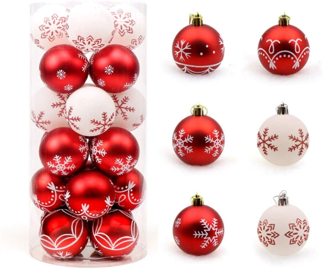 24 Christmas Tree Hanging Ornament Xmas Balls Baubles Party Wedding Decor #3 