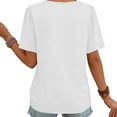 thumbnail image 6 of Fewfanhot Womens Tops Summer Tops Trendy Short Sleeve T Shirts Pleated Crewneck Tees Blouses Dressy Casual Outfits Fashion Clothing, 6 of 9