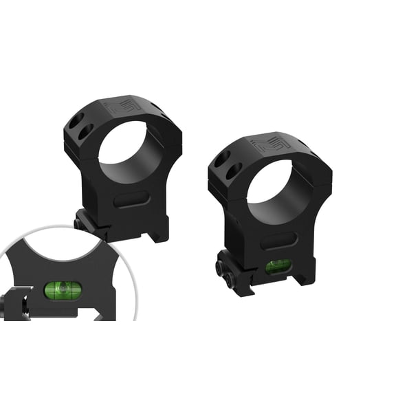 Monstrum 1 inch Precision Picatinny Scope Rings with Level Bubble | 1.35in
