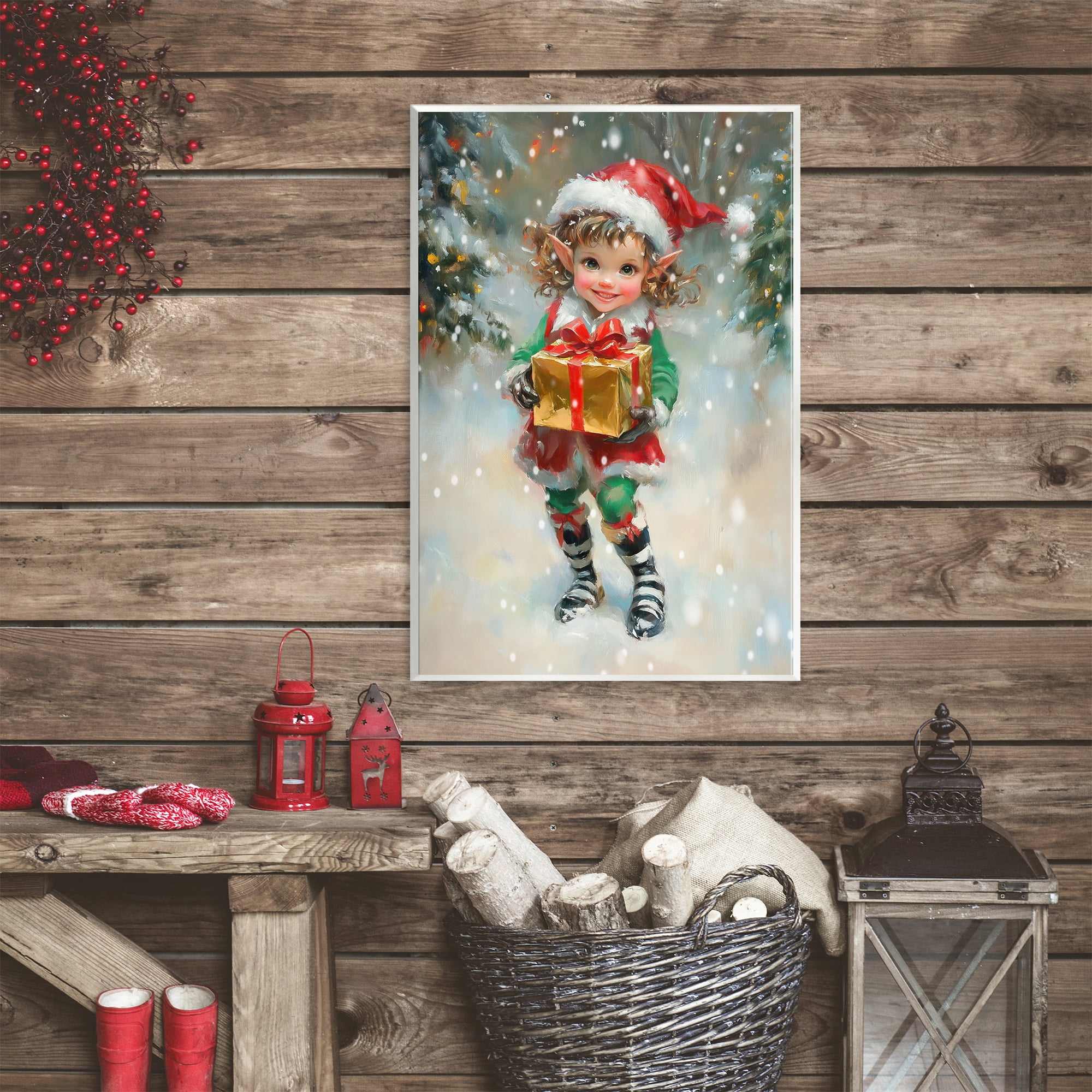 Stupell Industries Santa's Little Elf Wall Plaque Art, design by Tina LeCour
