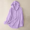 thumbnail image 2 of PureCasa Girls Button Down Shirts for 5-16 Years Long Sleeve Casual Shirts Loose Breathable Linen Shacket for Girls, 2 of 10