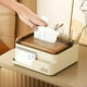 thumbnail image 4 of Caja de pañuelos rectangular con función de almacenamiento Caja de pañuelos de almacenamiento de control remoto multifunción de escritorio Adecuada para baño Cocina Sala de estar Oficina Cajas de pañu, 4 of 6