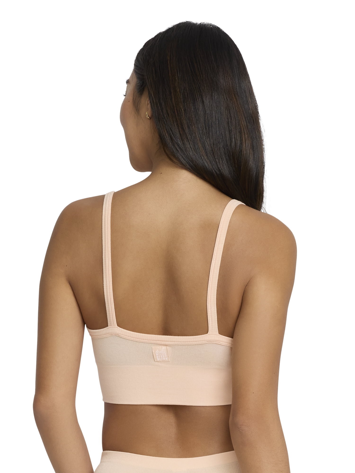 Mills by Millie Bobby Brown Women's Softie Ribbed V-Neck Bralette, Sizes XS-XXXL