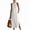 White, variant on Vacation Dresses for Women Sleeveless Halter Neck Dress Lace Patchwork Summer Midi Dresses with Pockets Holiday White L