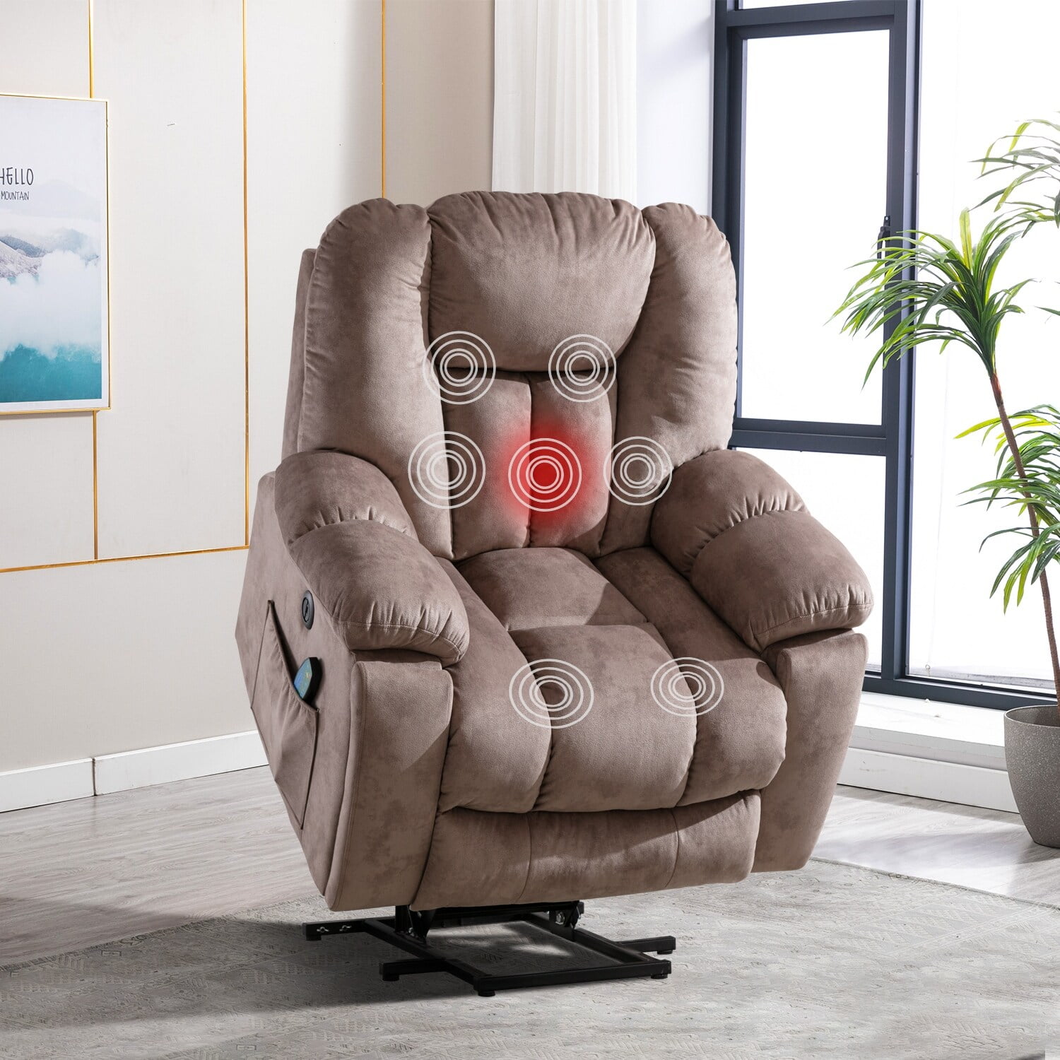 Ebello Home Inc Super Big Power Assist Lift Recliner chair With Massage