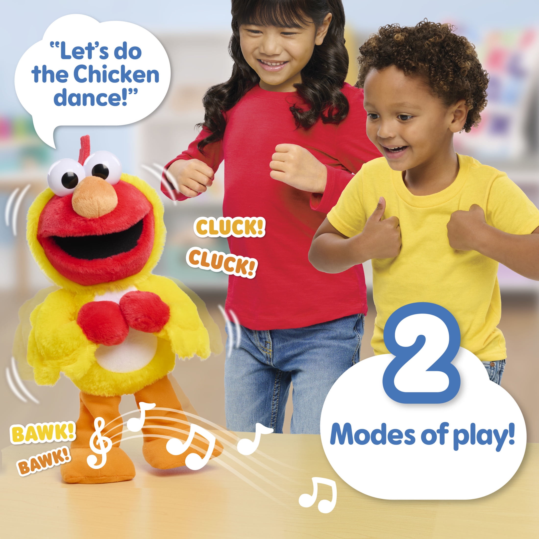 Sesame Street Chicken Dance Elmo Feature 13 Inch Plush, Dancing Plush, Stuffed Animal, Kids Toys for Ages 2 up