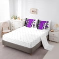thumbnail image 5 of Manfei Purple Rose 7-Piece Twin Bedding Sets,Rustic Flower Floral Bedding Comforter Set,Blue Black White Sheet Sets For Men Women,Super Cozy Room Decor, 5 of 8