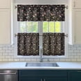 thumbnail image 3 of Pioneer Kitchen Curtains and Valance Set 24 Inch Tier Beautifl Floral Flower Curtains Small Drapes for Cafe Living Room Bathroom Farmhouse 3 Pieces Set Rod Pocket, 3 of 6