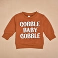 thumbnail image 2 of Huowey Toddler Kids Baby Thanksgiving Outfit Boy Girl Gobble Letter Print Pullover Sweatshirt Tops Fall Clothes, 2 of 6