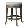 thumbnail image 1 of Open Box Maven Lane Alexander Round Backless Swivel Stool, Reclaimed Oak, 1 of 8