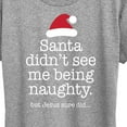 thumbnail image 3 of Instant Message - Jesus Saw Being Naughty Christmas - Women's Short Sleeve Graphic T-Shirt, 3 of 6