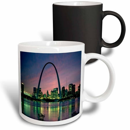 

3dRose St louis Missouri Arch At Nite Magic Transforming Mug 11oz
