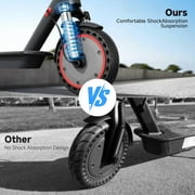 Electric Scooter for Adults with Dual Suspension System - 10 Solid Tires, 500W Brushless Motor, 11-22 Mph, 23 Miles Long Range, Double Braking Folding Fast E-Scooter, App Control