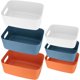 thumbnail image 1 of Plastic storage basket organizer with handles for bathroom kitchen bedroom cosmetics - 6 pieces, 1 of 4