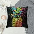 thumbnail image 2 of Chilfamy  Pineapple Decorative Throw Pillow Cover, Rainbow Tropical Fruit Pineapple Double-Sided Pillow Case Couch Pillow Cushion Covers Pillowcase for Men Woman 22x22in, 2 of 5