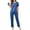 Blue, variant on Eternatastic Pajama Sets for Women Short Sleeve Pj Set Round Neck Sleepwear with Long Pants Casual Loose Loungewear L Pink