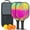 Black-2, variant on Pickleball Paddles Set Of 2, Fiberglass Surface, Fluid Smoke Aurora Art Style, 4 Balls & Bag
