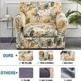 thumbnail image 7 of Eco-Ancheng 2 Piece Sofa Cover Printed Armchair Couch Cover Stretch Sofa Slipcover with Individual Cushion Covers Furniture Protector for Living Room Chairs with Elastic Bottom, Armchair,02, 7 of 7