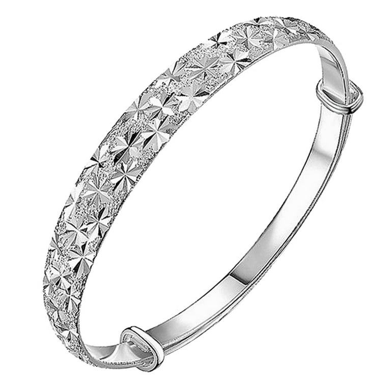 LBS Dainty Pure Silver Heart Bracelet, Sterling Silver