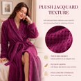 thumbnail image 5 of AMITOFO Fleece Robe for Women Soft Warm Long Plush Bathrobe Slim Elastic Waist Sleepwear Housecoats, 5 of 8
