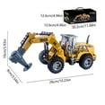 thumbnail image 3 of Chmadoxn Remote Control Car 4-channel Engineering Construction Trucks RC Cars with Lights and Controller Remote Christmas Birthday Gift for Boys Age 3+, 3 of 5