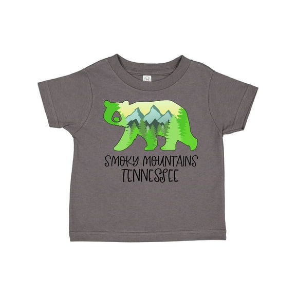 Inktastic Smoky Mountains, Tennessee Mountains and Bear Shape Boys or Girls Toddler T-Shirt
