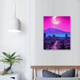 thumbnail image 3 of Nawypu  Mount Fuji Under the Moon Purple Japan Landscape Poster for Living Room Wall Art Frame Japanese Fantasy Artwork Office Home Bathroom Décoration Canvas Print Ready to Hang 12x14inch, 3 of 4