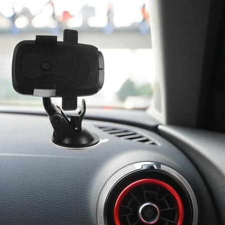 GOOHOCHY Car Phone Mount Holder Support Windshield Dashboard Universal Car Mobile Phone Cradle for Smartphone and GPS (Black)