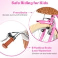 thumbnail image 3 of Girls Bike 20inch with Basket and Backseat, Kids Bicycle for 7-10 Years Old, Single Speed, Pink, 3 of 8