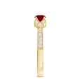 thumbnail image 3 of Rosec Jewels Ruby Diamond Engagement Ring for Women - Vintage Style Ring - AAA Quality Certified - with Jewelry Box, 18K Yellow Gold, US 5.00, 3 of 8