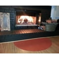 thumbnail image 2 of PyroProtecto 60 x 30 in. Half Circle Hearth Rug, Redwood, 2 of 2