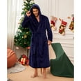 thumbnail image 6 of VULCANODON Mens Robe Big and Tall with Hood,Full Length Plush Robe for Men Long Fleece Bathrobe（Navy, Large-X-Large）, 6 of 6