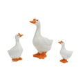 thumbnail image 3 of S SERENABLE 3 Pieces Garden Goose Statues Animal Sculptures for Yard Micro Landscape DIY, 3 of 9