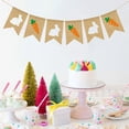 thumbnail image 4 of HongHeng 1Pc Burlap Radish Garland Banners, Bunny Burlap for Easter Decorations Home office School Outdoor Party Supply, 4 of 6