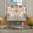 thumbnail image 2 of Yayeee Kitchen Curtains Light Filtering 27"x36" Rod Pocket Short Cafe Window Panel, Fall Pumpkin Pattern, 2 of 7