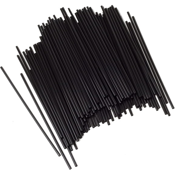A house of tools 5 Inch Coffee Stirrer Straws-Set of 150, Pack of 1, black