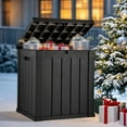 thumbnail image 5 of 50-Gallon Weatherproof Outdoor Storage Box - Black Resin, 5 of 5