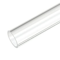 Uxcell Acrylic Pipe Clear Rigid Round Plastic Tube 15mm ID 19mm(3/4 inch) OD 10"