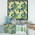 thumbnail image 3 of Designart 'Yellow Flowers and Tropical Foliage VIII' Modern Framed Art Print, 3 of 4