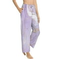 thumbnail image 2 of Fotbe Lavender Glitter Foil Stripes Women's Pajama Pants,Sleepwear Pants,Pj Bottoms Drawstring And Pockets-Large, 2 of 9