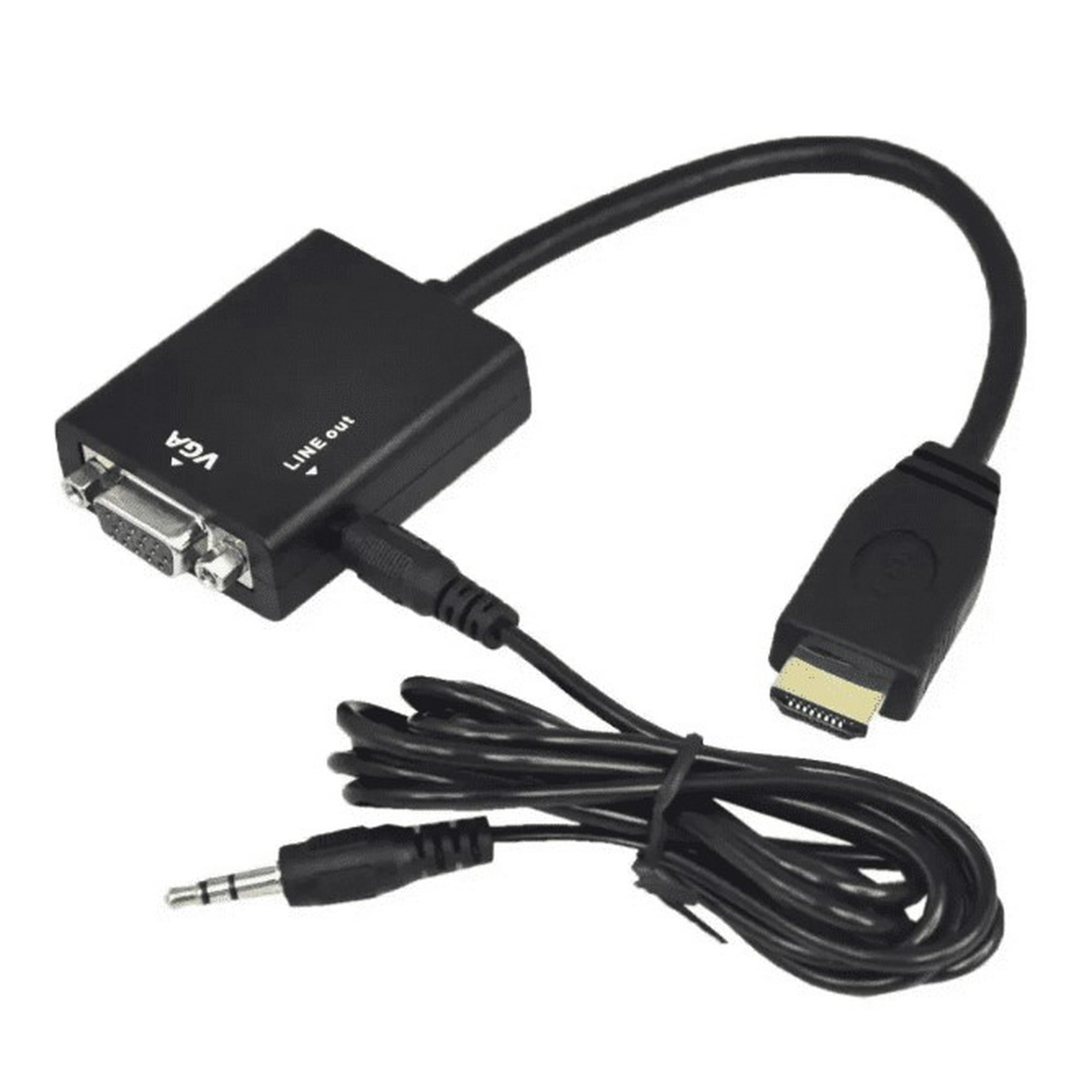 Adaptador Hdmi A Vga Audio 1080P Full Hd Con Cable Auxiliar