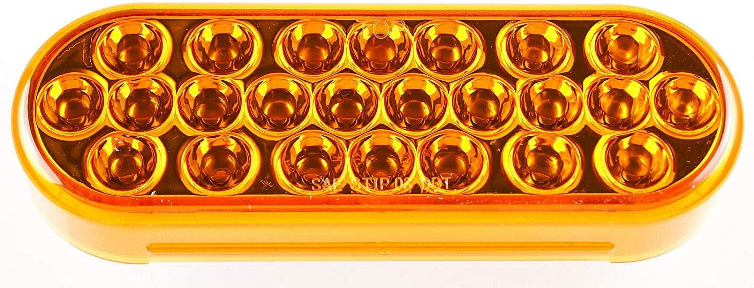 6.5" Inch Oval 24 LED Turn Tail Clearance Signal Light Truck Trailer 6x Amber
