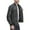 Black, variant on Cole Haan Men's Bonded Varsity Leather Jacket (Black, S)