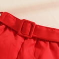 thumbnail image 4 of KPOPLK 2 Piece Baby Girl Summer Clothes Short Sleeve Gingham Puff Sleeve with Elastic Waist Shorts Outfits Set 1t 2t 3t 4t 5t 6t(18-24 Months,Red), 4 of 8